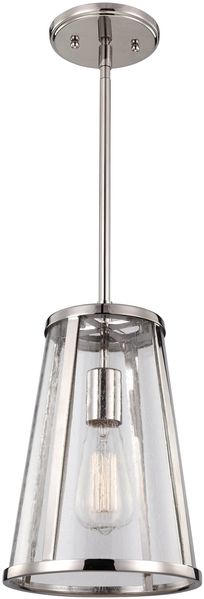 Pendellampe, Deckenlampe, Glas Alu, D 20,3 cm