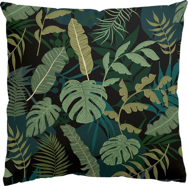 Bilderdepot24 Dekokissen drinnen Kissenhülle/ Sofakissen/ Zierkissen Kissenhülle grün Blumen Tr, Bezug mit / ohne Füllung Zierkissen Outdoor Sofa Bett