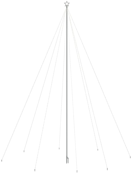 vidaXL LED Weihnachtsbaum Indoor Outdoor 1300 LEDs Kaltweiß 8 m 328761 Bild 2