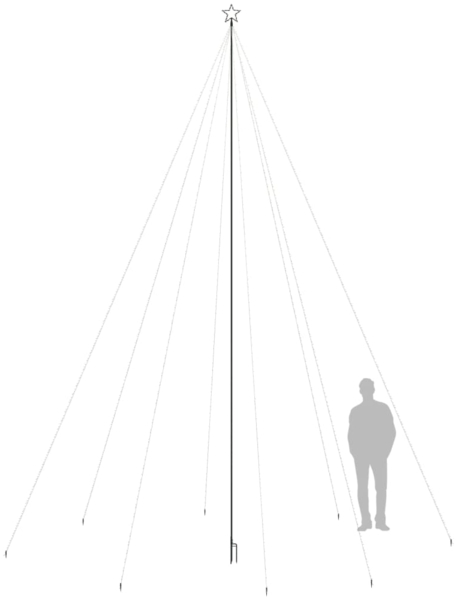 vidaXL LED Weihnachtsbaum Indoor Outdoor 1300 LEDs Kaltweiß 8 m 328761 Bild 6