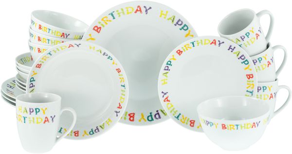 Happy Birthday, Kombiservice 20-tlg (mo)