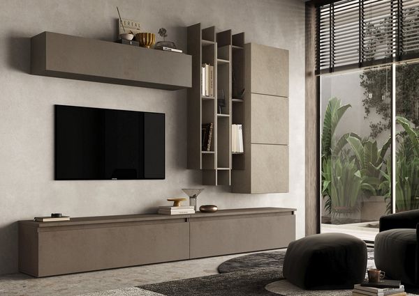 Home affaire Wohnwand Infinity, 9tlg. Breite 276 cm, Höhe variabel, Schrankwand, Anbauwand, (2x Lowboard, Hängeschrank, 3x Wandregal, 3x Hängewürfel)