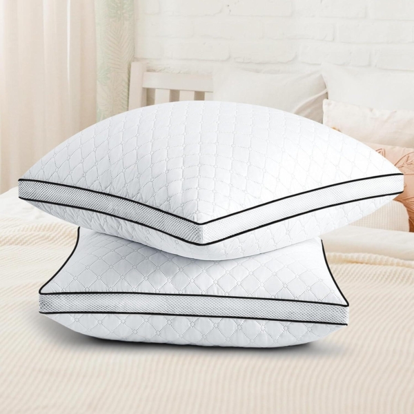 Slybear Kopfkissen 80x80 cm 2er Set orthopädisch Premium weich stützend waschbar