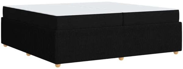 vidaXL Bettrahmen mit Matratze Schwarz 200 x 200 cm Stoff 3398433