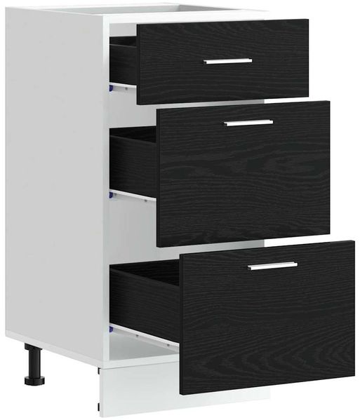 vidaXL Küchenunterschrank Schwarz Eichen-Optik 40 x 46 x 81.5 cm 876659 Bild 4
