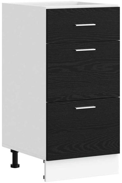 vidaXL Küchenunterschrank Schwarz Eichen-Optik 40 x 46 x 81.5 cm 876659 Bild 2