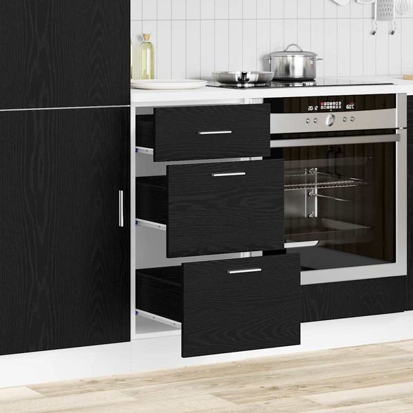 vidaXL Küchenunterschrank Schwarz Eichen-Optik 40 x 46 x 81.5 cm 876659