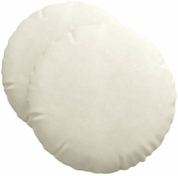 vidaXL Sitzkissen 2 Stück Creme Ø 50 x 19 cm Samt 42014183