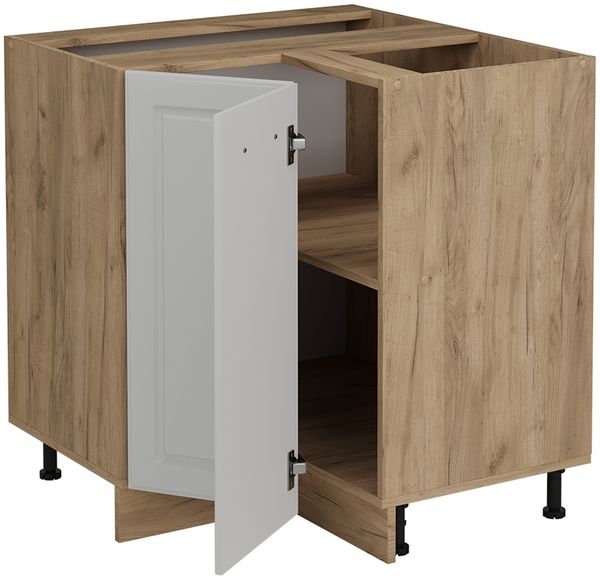 Eckunterschrank R-Line Weiß Landhaus 75.6 cm ohne Arbeitsplatte Vicco Bild 4