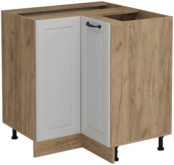 Eckunterschrank R-Line Weiß Landhaus 75.6 cm ohne Arbeitsplatte Vicco