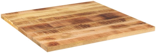 vidaXL Tischplatte, Quadratisch Raues Massivholz Mango, 70 x 70 x 1,5 cm