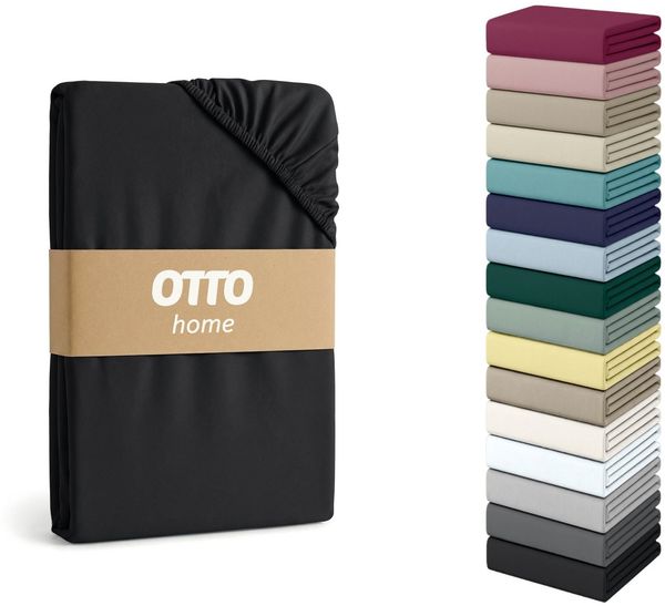 OTTO home Spannbettlaken Cremona, BASIC und PREMIUM Qualität, mit Elasthan, Baumwolle, Jersey (145 g/m), Gummizug: rundum, (1 Stück), Jersey Bettlaken ab Größe 90x200 cm, Strapazierfähig und langlebig