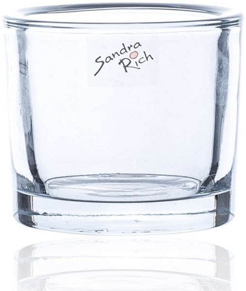 Sandra Rich Übertopf SANDRA RICH, Glasübertopf " cylindrical heavy Pot H 8cm/9cm"