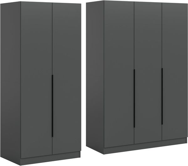 Home affaire Schrank-Set Skarde moderner Kleiderschrank Schlafzimmerschrank, (1-St, wähle deine beste Schrank Kombination), Skarde Kleiderschrank 200 cm, 2 Kleiderstangen und 5 Böden