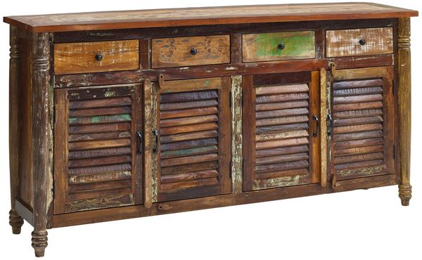 Sideboard Altholz 183x42x90 mehrfarbig lackiert FABLE #17