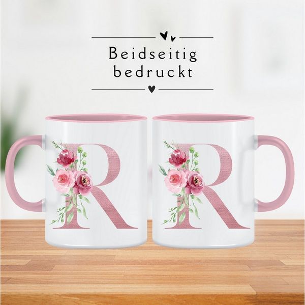 Unal Store Tasse Personalisierte Tasse mit Buchstabe von A bis Z Weihnachten Geschenke