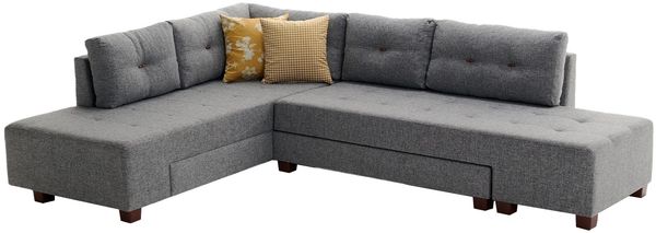 Eckschlafsofa, 'Manama', 85 x 206 x 280, Grau Bild 10