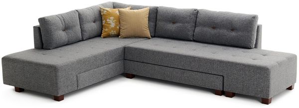 Eckschlafsofa, 'Manama', 85 x 206 x 280, Grau Bild 9