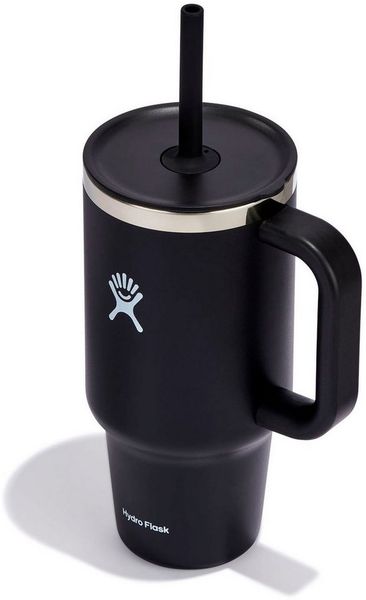 Hydro Flask Thermobecher All Around Travel Tumbler in den Größen 24 oz/ 32 oz / 40 oz, 1-tlg, Edelstahl, Thermo Cup mit Strohhalm, 709 ml/ 946 ml/ 1182 ml