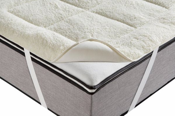 Matratzenauflage Luise, in Lammfloor Optik, 90x200 cm und weitere Größen RIBECO, Auflage beidseitig für Sommer und Winter nutzbar, waschbar bis 60°C