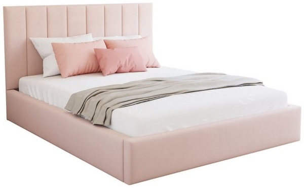 FDM Polsterbett Stauraumbett KAJA Bettgestell 90x200, 140x200 & weitere Größen (verfügbar 90x200 120x200 140x200 160x200 180x200cm, Bettrahmen, Bett, mit großen gepolsterten Kopfteil, mit Bettkasten zum aufklappen), Hebbarer Metallrahmen, Bettkasten, o... Bild 4