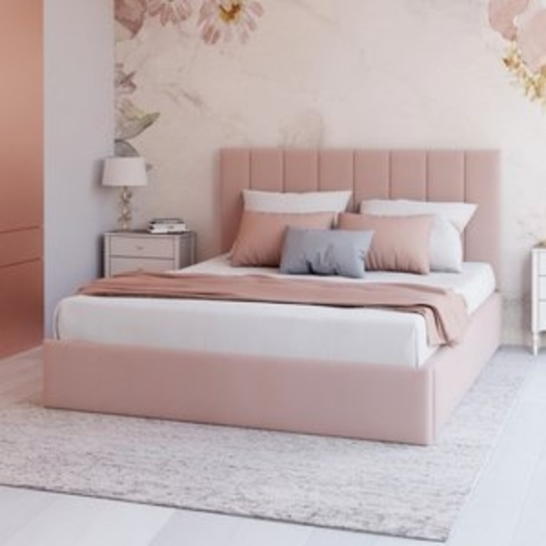 FDM Polsterbett Stauraumbett KAJA Bettgestell 90x200, 140x200 & weitere Größen (verfügbar 90x200 120x200 140x200 160x200 180x200cm, Bettrahmen, Bett, mit großen gepolsterten Kopfteil, mit Bettkasten zum aufklappen), Hebbarer Metallrahmen, Bettkasten, o... Bild 6