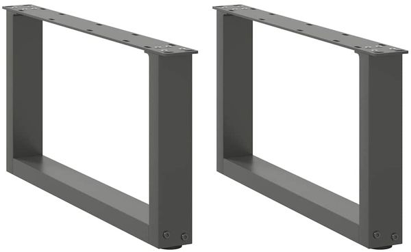 vidaXL Couchtischbeine U-Form 2 Stk. Anthrazit 70x(30-31) cm Stahl 4013146