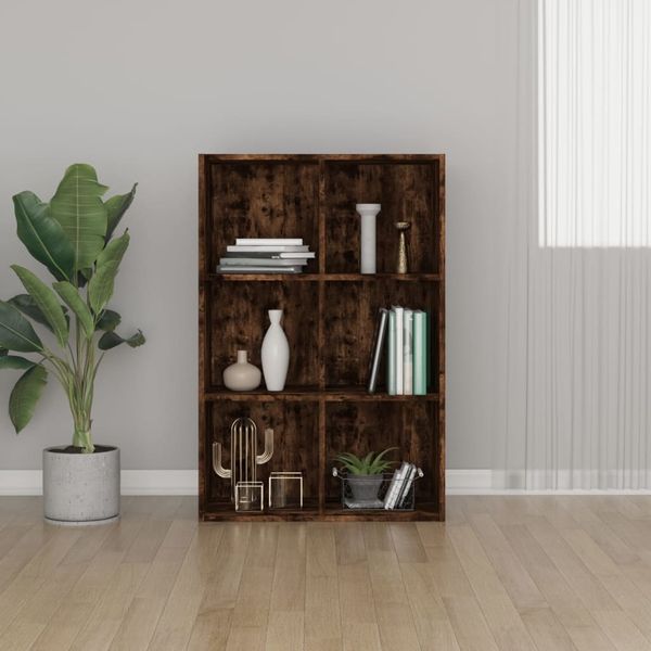 vidaXL Bücherregal/Sideboard Räuchereiche 66x30x98 cm Holzwerkstoff 815294