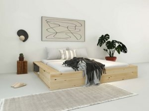 Home affaire Stauraumbett Erno, OTTO's Choice, Massivholzbett, Futonbett, 275KG belastbar (Breite/ Belastbarkeit: 120cm/275 KG, 180cm/275 KG), mit Lattenrost, Massivholz, FSC® zertifiziert, viel Stauraum + Ablagen Bild 6