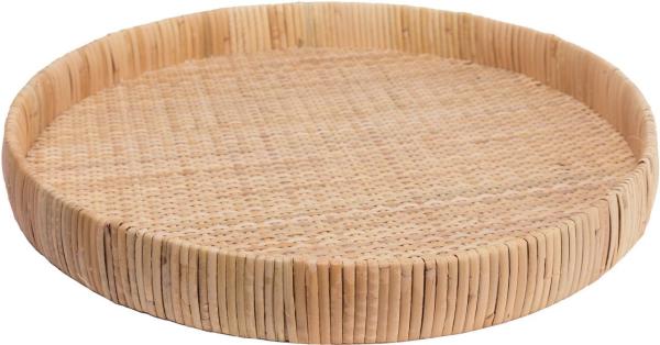 TrendLine Deko Tablett Rattan Ø 45 cm natur