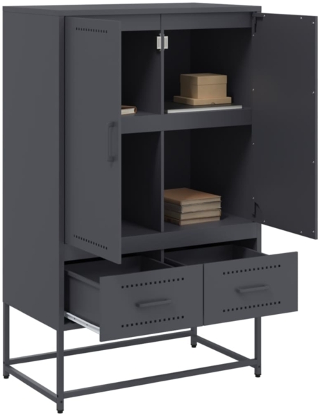 vidaXL Highboard Anthrazit 68x39x111,5 cm Stahl 846610 Bild 3