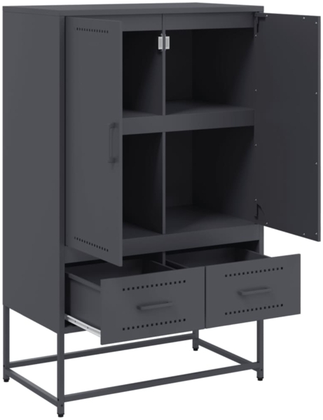 vidaXL Highboard Anthrazit 68x39x111,5 cm Stahl 846610 Bild 7