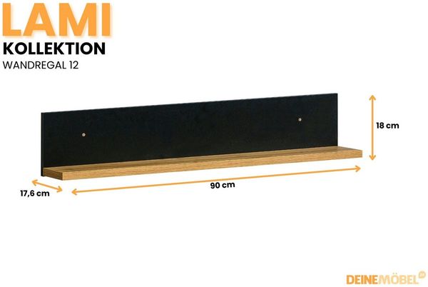 Deine Möbel 24 Hängeregal LAMI 12 Wandregal, LAMI - Kollektion, Set 1-tlg, ideal für Kinderzimmer Jugendzimmer & Wohnzimmer