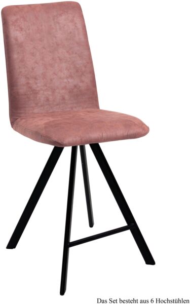 Thekenstuhl drehbar (6er-Set) Desirae 47x109x60 Schwarz/Rosewood