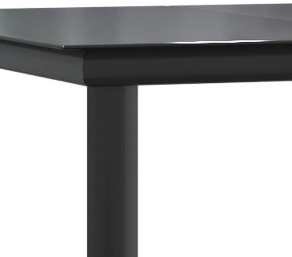 vidaXL Garten-Esstisch Schwarz 160x80x74 cm Stahl und Hartglas 319283 Bild 6