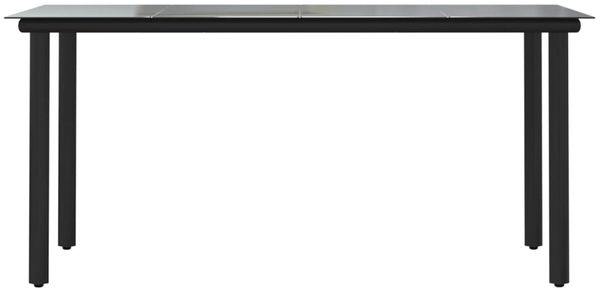 vidaXL Garten-Esstisch Schwarz 160x80x74 cm Stahl und Hartglas 319283 Bild 3
