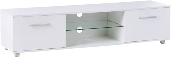 TV-Möbel mit LED-Beleuchtung BANFF Weiß