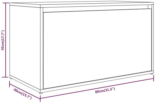 vidaXL Flurbank 80x40x45 cm Räuchereiche Holzwerkstoff 816047 Bild 9