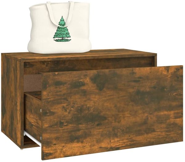 vidaXL Flurbank 80x40x45 cm Räuchereiche Holzwerkstoff 816047 Bild 4