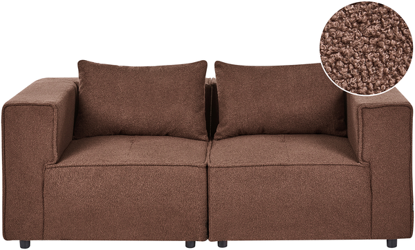 AXEBO 2-Sitzer Modulsofa Braun Bouclé