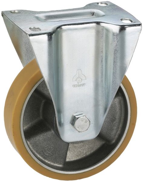 Transportgeräte-Bockrolle 100x30 mm Tragkr. 200 kg