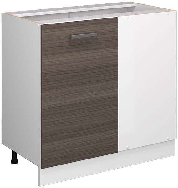 Eckunterschrank R-Line Edelgrau 86 cm ohne Arbeitsplatte Vicco