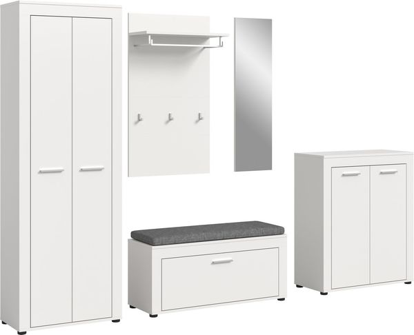 Home affaire Garderoben-Set Aosta, (Set, 6-St), Aosta, Höhe 191 cm, Garderobenset, Flur, Diele