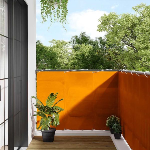 vidaXL Balkon-Sichtschutz Orange 120x1000cm 100% Polyester-Oxford 42002146