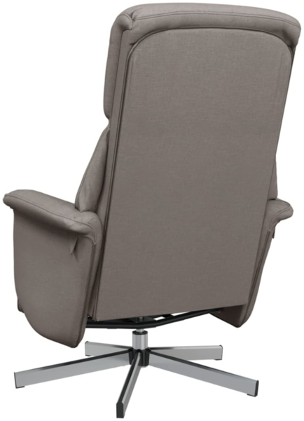 vidaXL Relaxsessel mit Fußteil Taupe Stoff 356662 Bild 4