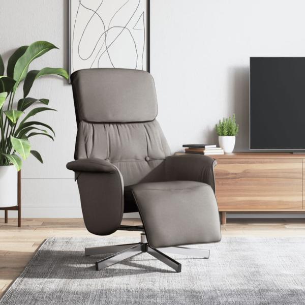 vidaXL Relaxsessel mit Fußteil Taupe Stoff 356662 Bild 1