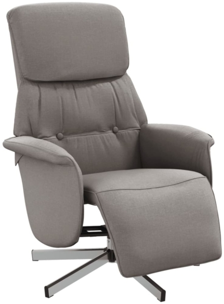vidaXL Relaxsessel mit Fußteil Taupe Stoff 356662 Bild 2