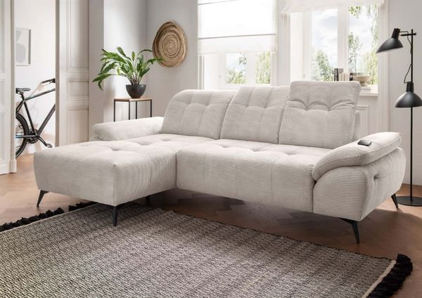 Sofa Fiore Benformato Cord mit elektronischem Sitzvorschub