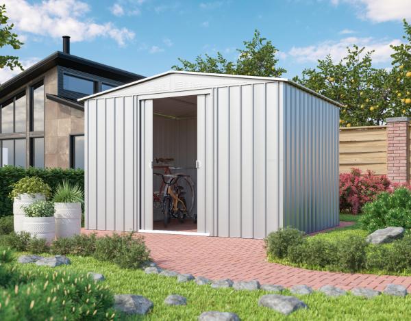Globel Gerätehaus "Gartenmanager Dream" 108, silber metallic