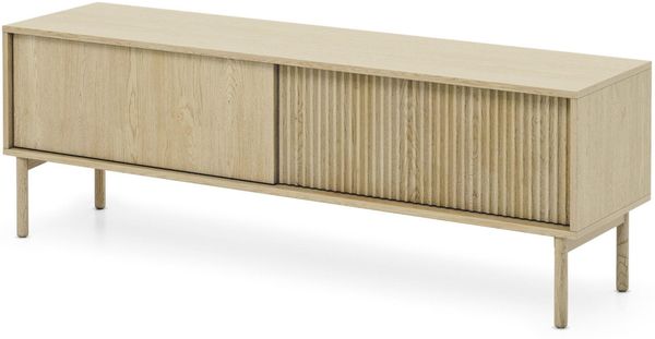 AX LIVING Lowboard Braun Trentinis TV Tisch 153,5cm modern geriffeltes